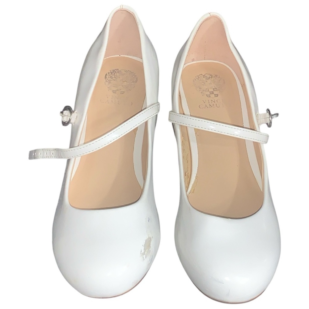 Vince Camuto White Dress Shoes with Mary Jane Style